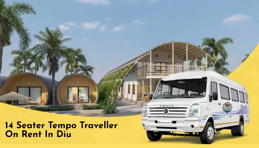 14 Seater Tempo Traveller on Rent in Diu