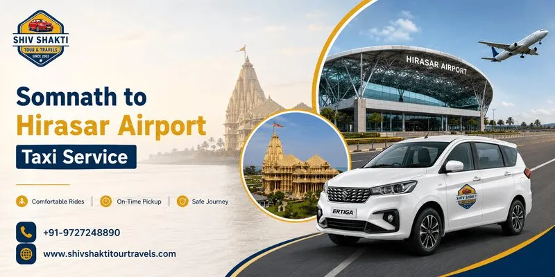 Somnath to Hirasar Airport Taxi Service